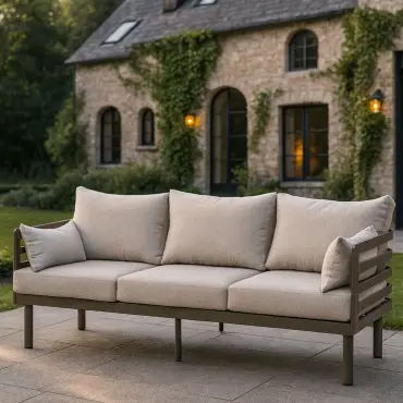 Metro Aluminium 3 Seat Sofa Coffee Table Set