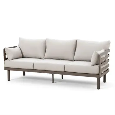 Metro Aluminium 3 Seat Sofa Coffee Table Set