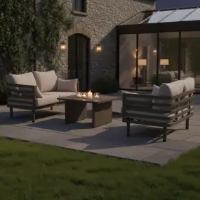 Metro Aluminium 2 Seat Sofa Set