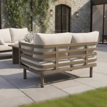 Metro Aluminium 2 Seat Sofa Set