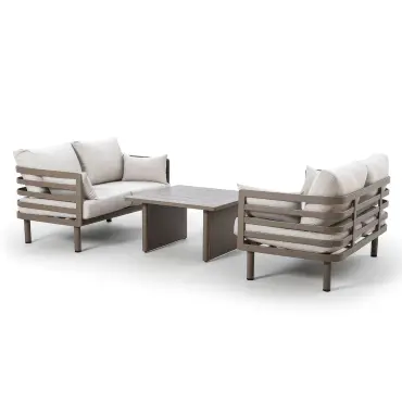Metro Aluminium 2 Seat Sofa Set