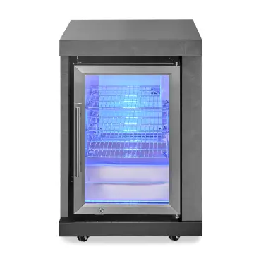 Ember Linear - 6 Burner Gas Grill - Single Fridge & Sink