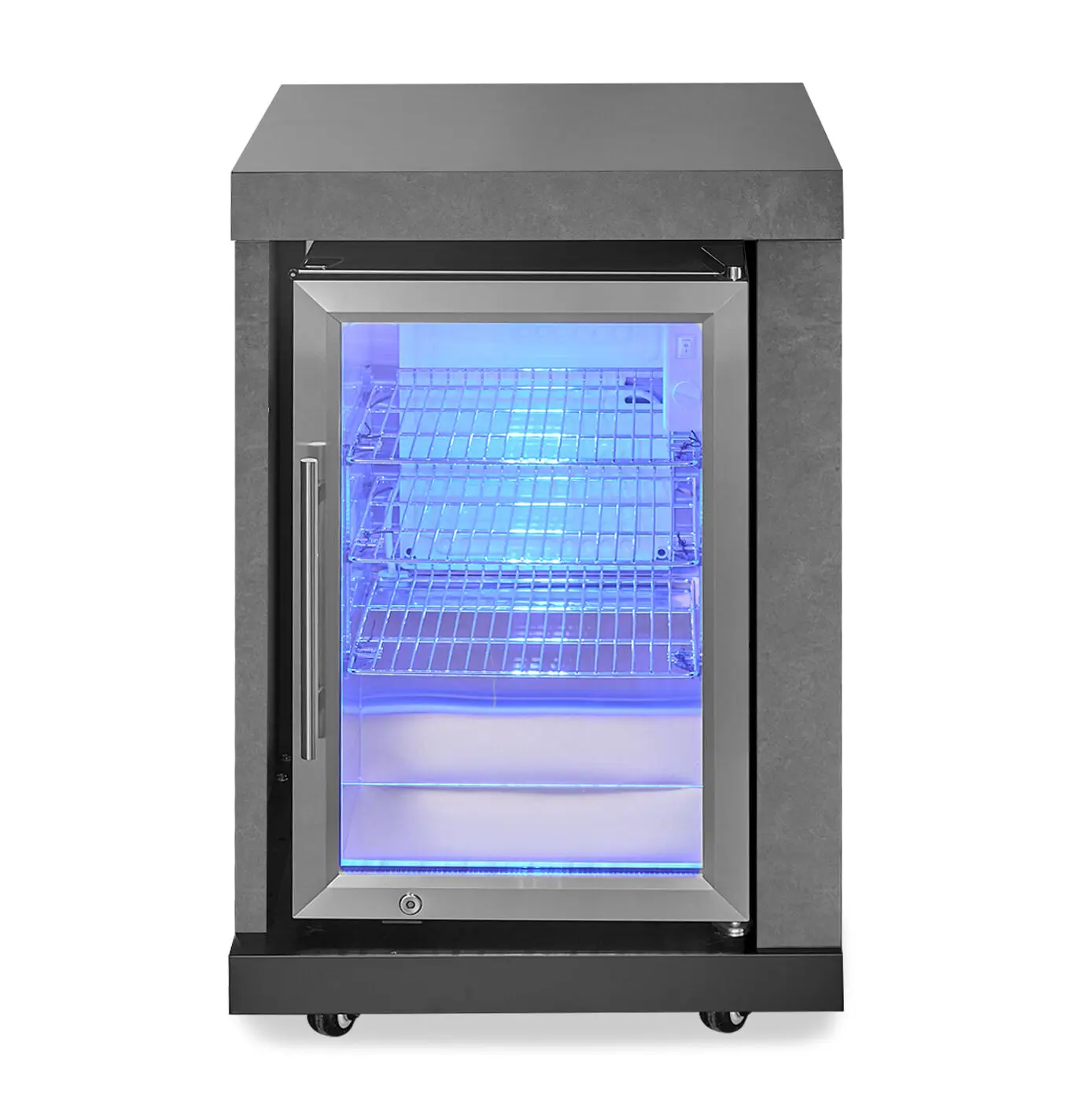 Ember Linear - 6 Burner Gas Grill - Single Fridge & Sink
