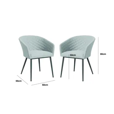 Pair of Fabric Ambition Dining Chairs