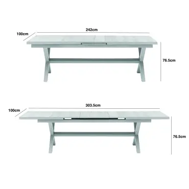 Ambition 6-10 Seat Vienna Extending Rectangular Dining Set