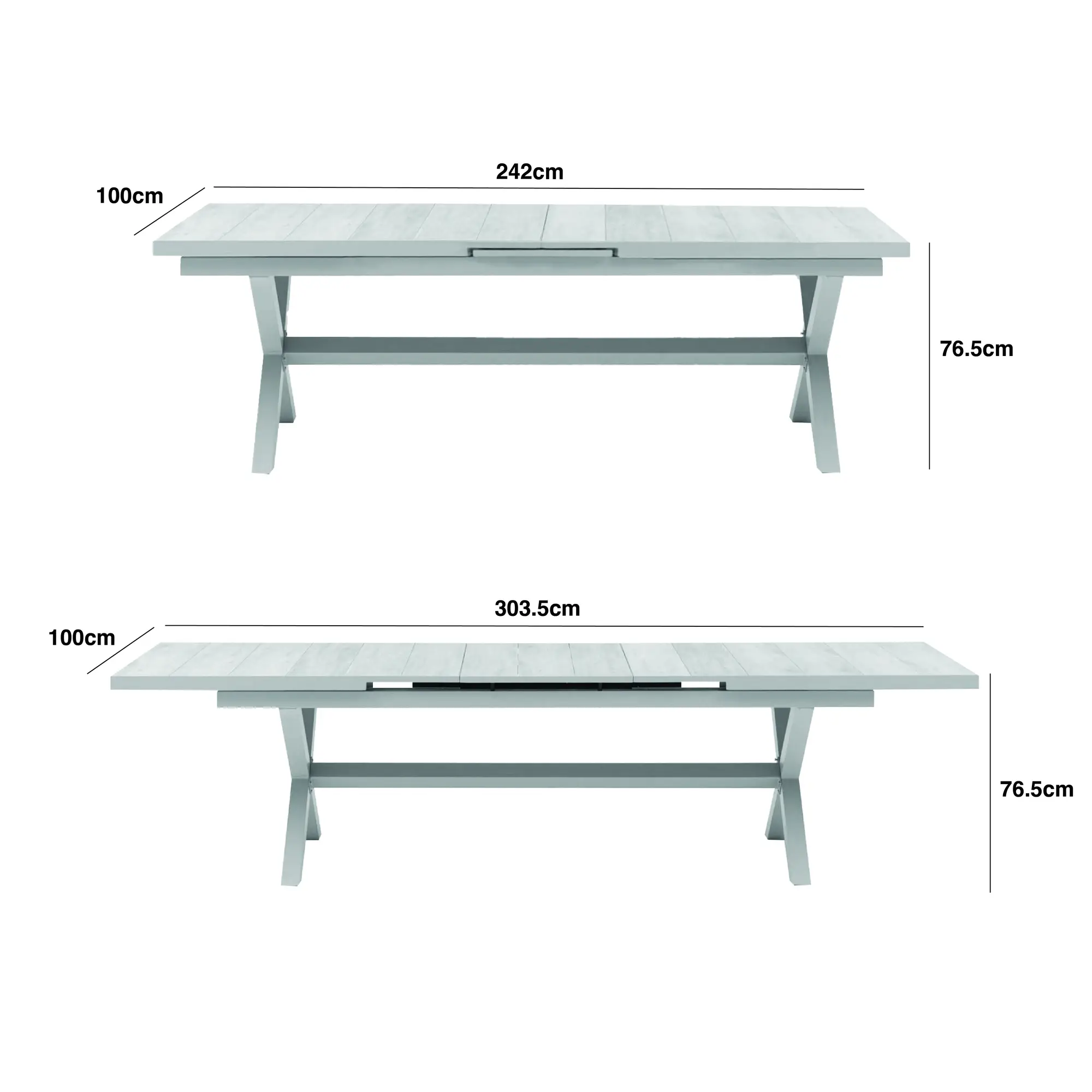 Ambition 6-10 Seat Vienna Extending Rectangular Dining Set