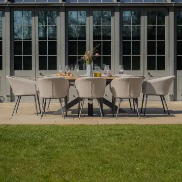 Ambition 8 Seat Oval Jakarta Dining Set