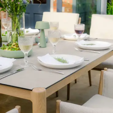 Burford 8 Seat Aluminium Square Dining Set