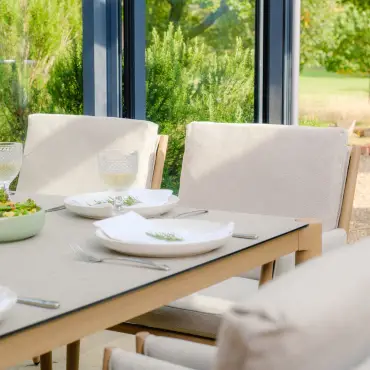 Burford 8 Seat Aluminium Square Dining Set