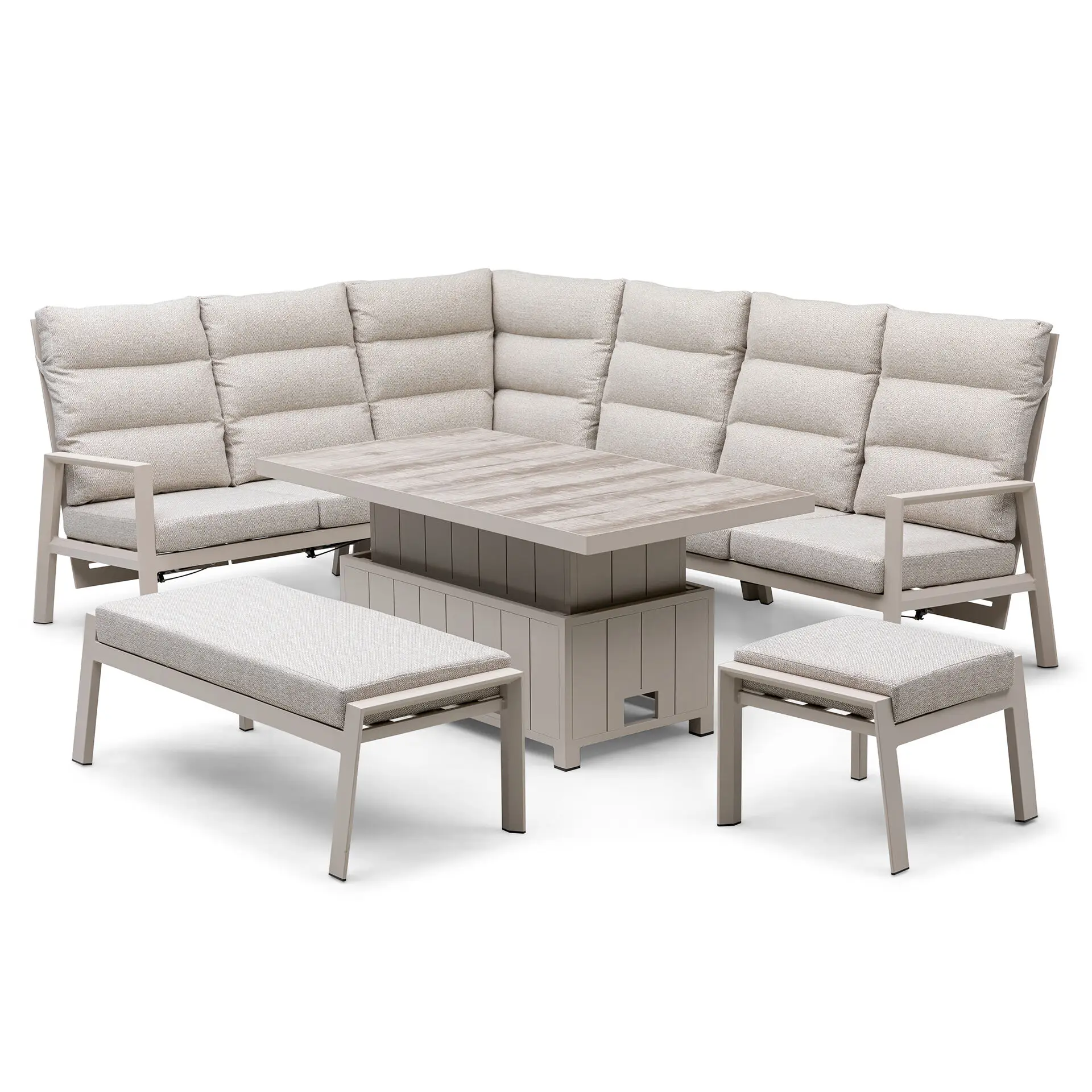 Valencia Reclining Aluminium Corner Garden Dining Set