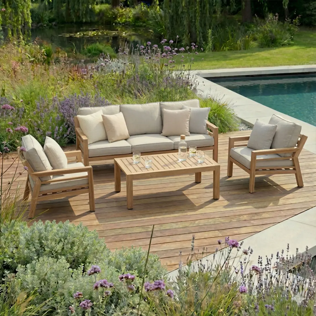 New York 3-Seat Aluminium Sofa Set | Garden Furniture Spain New York 3-Seat Aluminium Sofa Set | Garden Furniture Spain