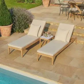 Burford Aluminium Sunlounger Set