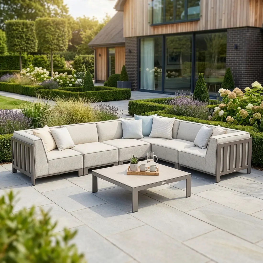 Ibiza Medium Corner Sofa Set Square Coffee Table Ibiza Medium Corner Sofa Set Square Coffee Table