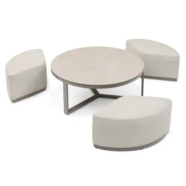Ibiza Medium Corner Sofa Set round coffee table