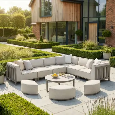 Ibiza Medium Corner Sofa Set round coffee table