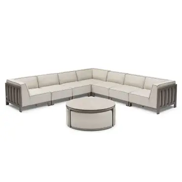 Ibiza Large Corner Sofa Set Round Coffee Table