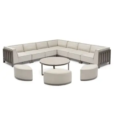 Ibiza Large Corner Sofa Set Round Coffee Table