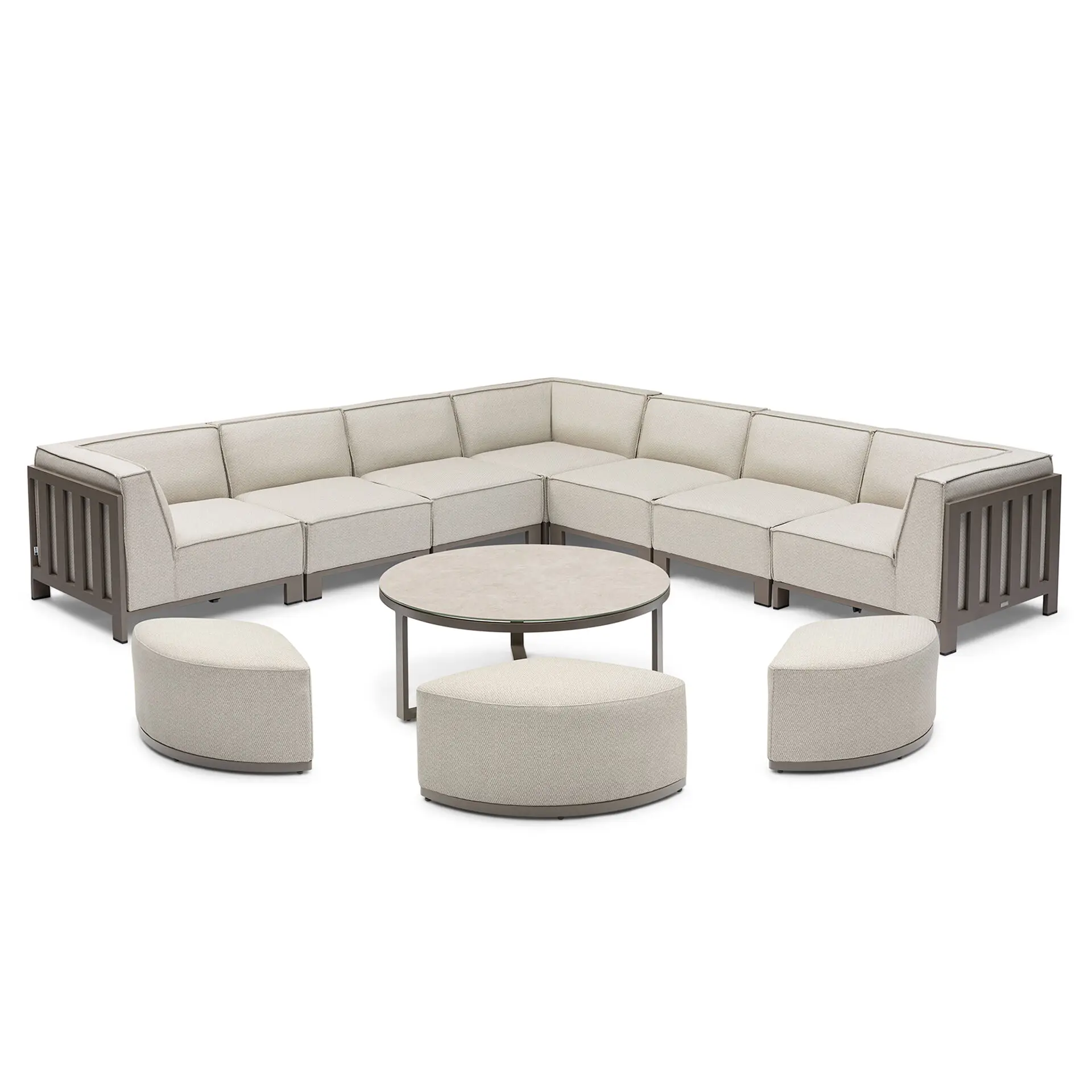 Ibiza Large Corner Sofa Set Round Coffee Table