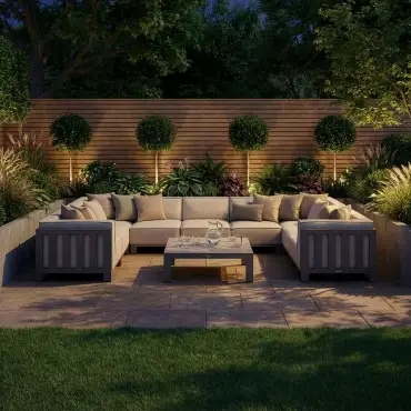 Ibiza U Shape Sofa Set & Square Coffee Table