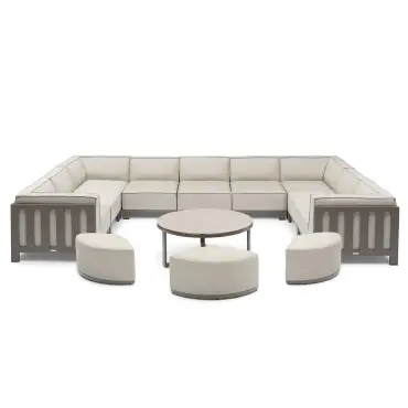 Ibiza U Shape Sofa Set & round Coffee Table