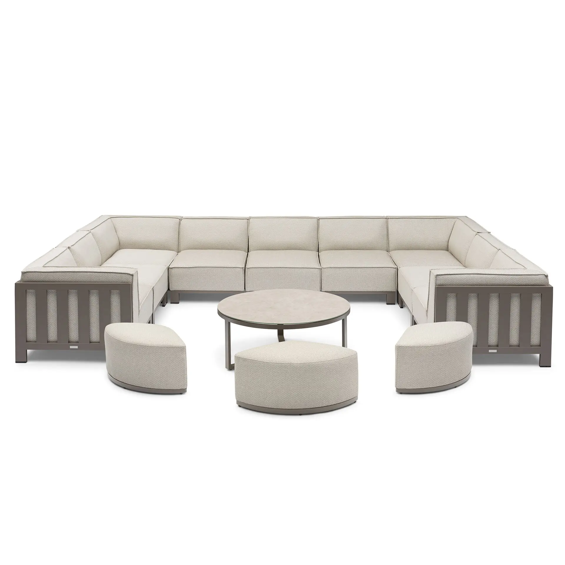 Ibiza U Shape Sofa Set & round Coffee Table