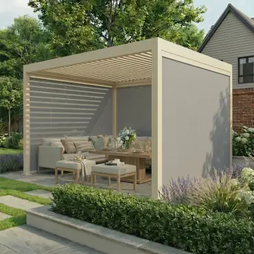 Jupiter Pergola Zip Drop Side Blind 3m