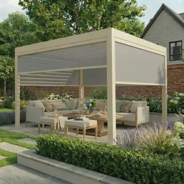 Jupiter Pergola Zip Drop Side Blind 3m