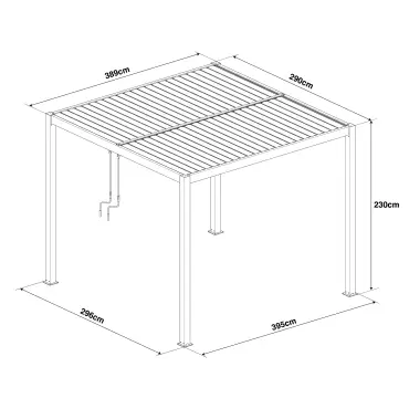 Como Pergola 3m x 4m LED Frame