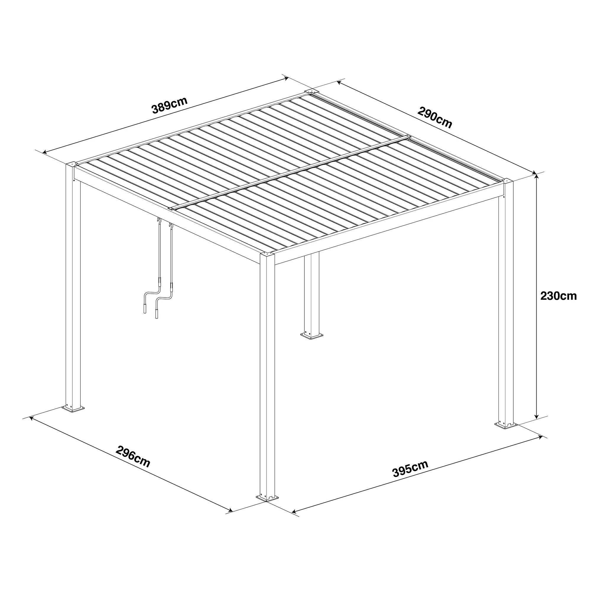 Como Pergola 3m x 4m LED Frame