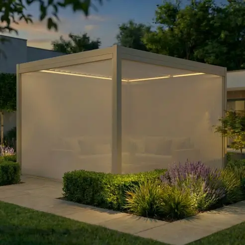 Como Pergola Zip Drop Side Blind 3m Como Pergola Zip Drop Side Blind 3m