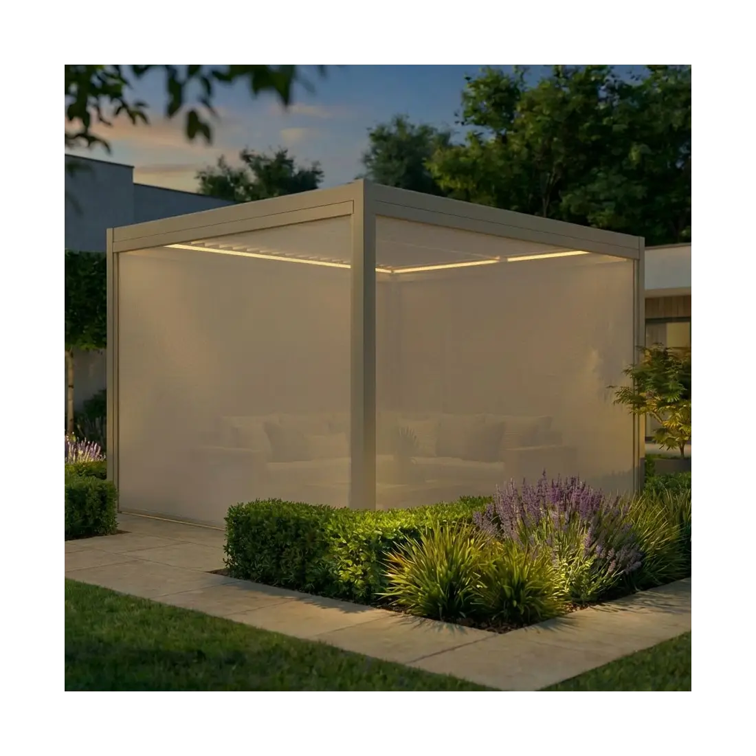 Como Pergola Zip Drop Side Blind 3m Como Pergola Zip Drop Side Blind 3m