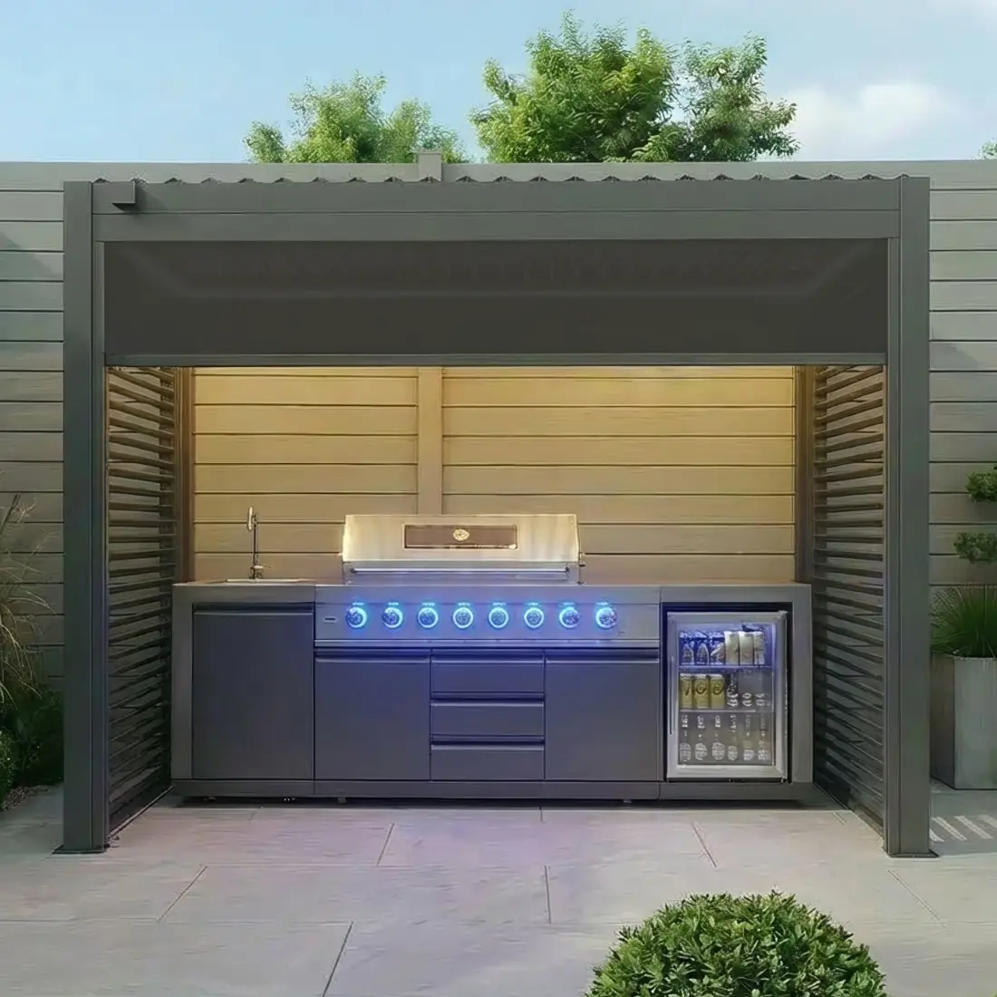 Como Freestanding BBQ Shelter 2