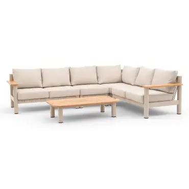 Sicily Rope Weave Large Corner Sofa Set