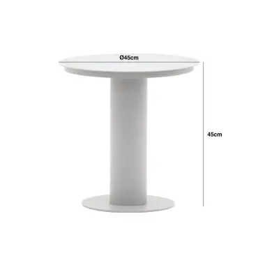 Sicily Aluminium Round Pedestal Side Table