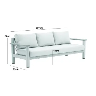 Sicily Rope Weave 3 Seat Sofa
