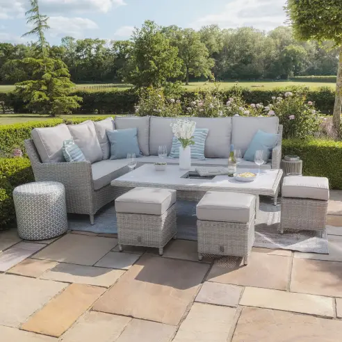 OXFORD VENICE CORNER SOFA DINING SET WITH ICE BUCKET Rattan furniture OXFORD VENICE CORNER SOFA DINING SET WITH ICE BUCKET Rattan furniture