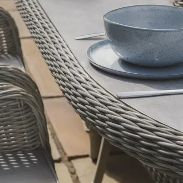 Oxford 6 Seat Oval Dining Chairs & Lazy Susan