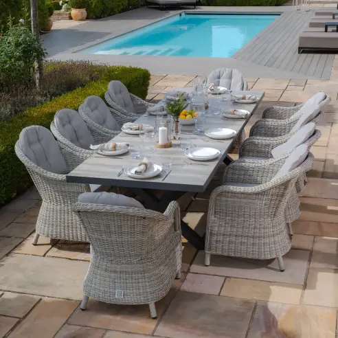 Oxford 6 -10 Seat Vienna Extending  Dining Set