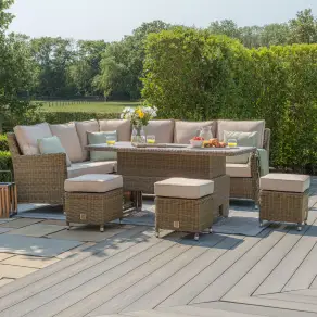 Winchester Corner Dining Set with Ice Bucket and Rising Table