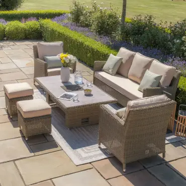 Winchester Sofa Dining Set with Ice Bucket and Rising Table