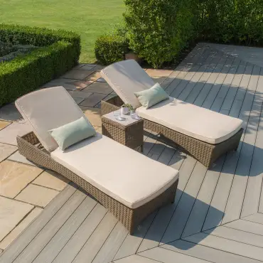 Winchester rattan garden furniture outdoor Sun Lounger Set