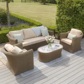 Winchester outdoor rattan garden furniture 3 seater Sofa Set