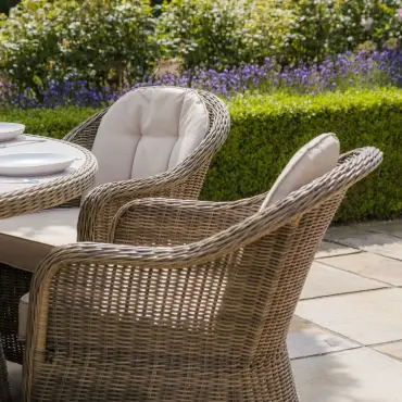 Winchester outdoor rattan garden furniture 6 Seat Oval
