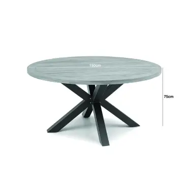 Monaco 6 Seat Jakarta Teak Round Dining Set