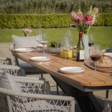 Monaco 8 Seat Jakarta Teak Oval Dining Set