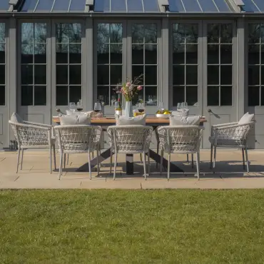 Monaco 8 Seat Jakarta Teak Oval Dining Set