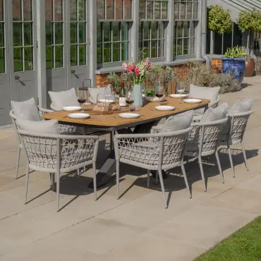 Monaco 8 Seat Jakarta Teak Oval Dining Set