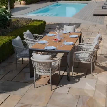 Monaco 10 Seat Jakarta Teak Extending Dining Set