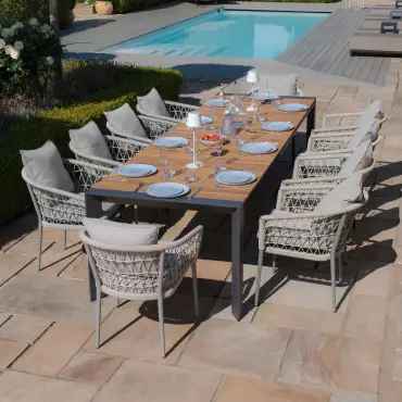 Monaco 10 Seat Jakarta Teak Extending Dining Set