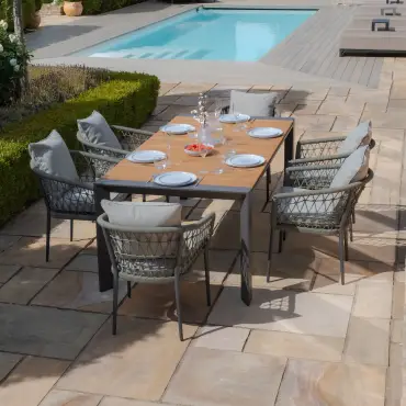 Monaco 10 Seat Jakarta Teak Extending Dining Set